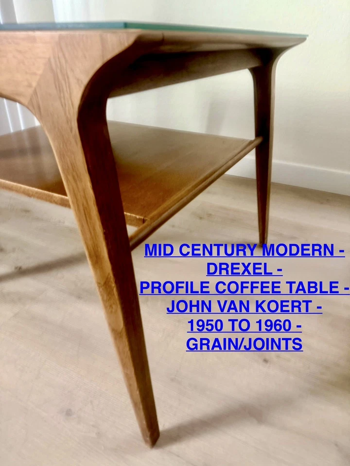 Журнальный столик Drexel Profile от John Van Koert — современный орех/пекан середины века - Изображение 2 из 4
