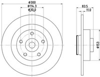 Hella Bremsscheiben Satz Hinten 55331PRO FüR Samsung SM5 OEM
