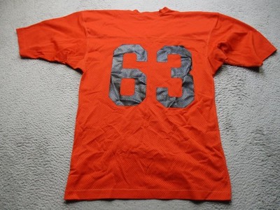 80s Champion Football Mesh T-shirt 92番 Vintage Champion Football Jersey Mens XL Orange Mesh Practice 63