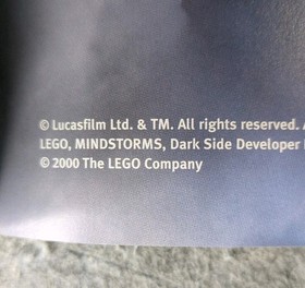 LEGO Mindstorms Star Wars 9754 Dark Side Developer Kit Manual 2000...