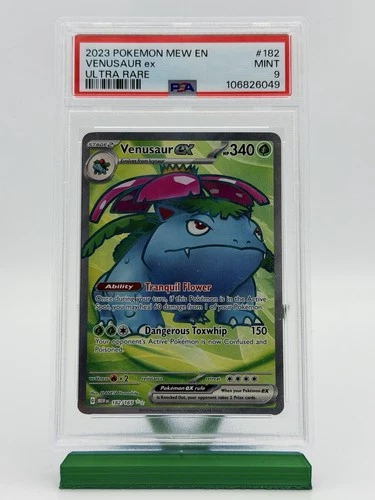 PSA 9 Venusaur ex 182/165 Full Art Pokemon 151 Ultra Rare 2023 Mew EN Mint Slab