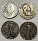Pre 1964 Half Dollars Lot Of 4
