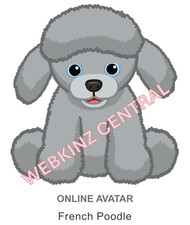 Webkinz Classic French Poodle Code Only  messaged 