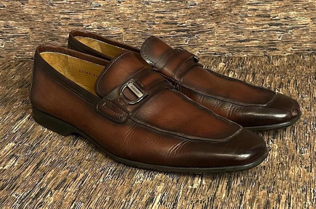 Magnanni Mens Wooten Monk Strap Loafers in Cognac Brown Sz US 10 EU 43 NWB Magnanni Brown Dress Shoes for Men | eBay main image 4