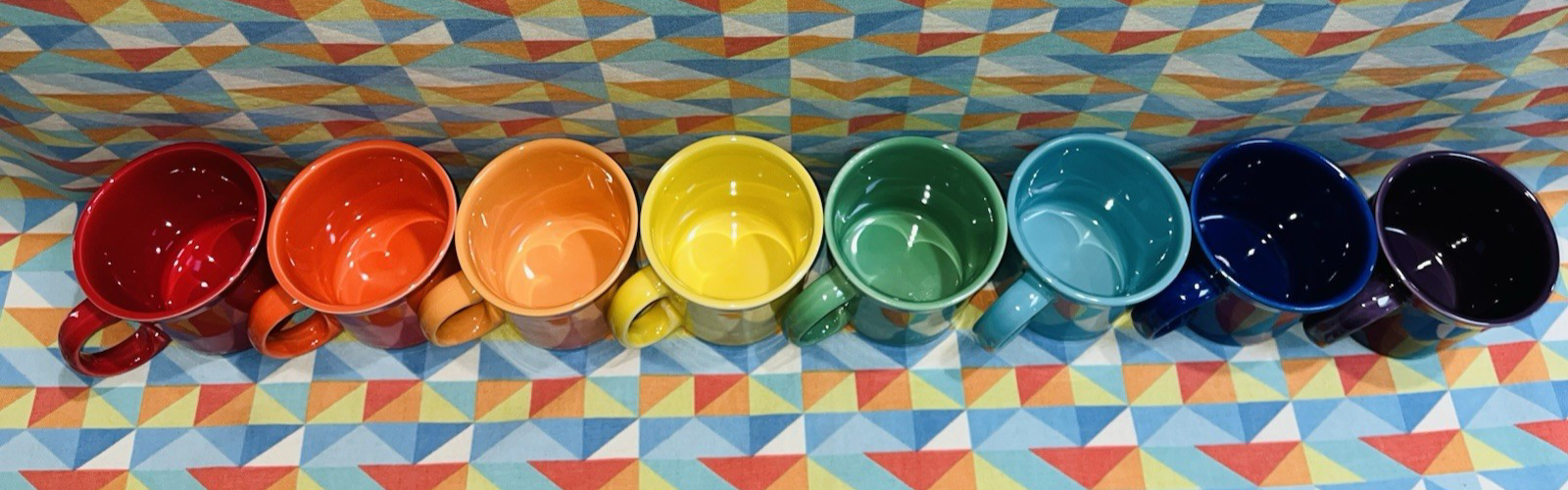 NEW FIESTAWARE RAINBOW 12 oz JAVA Mug set of 8 Mixed Color Fiesta FREE ...