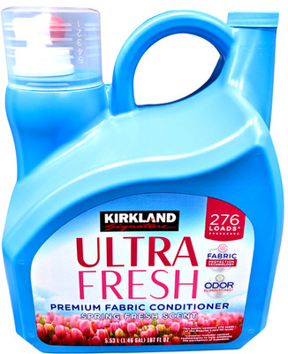 Kirkland Signature Ultra Fresh Premium Fabric Conditioner 276 Loads 187 Fl Oz