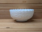Vintage Imperial Glass Paneled Grape Milk Glass Bowl