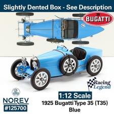 ⭐ 1:12 SCALE BUGATTI TYPE 35 T35 CLASSIC RACING CAR BLUE NOREV DIECAST 125700 ⭐