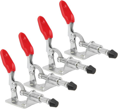 Sxhlseller 4 Stück GH-301-AM Kniehebelklemme, 45 Kg Tragkraft, Push-Pull-Schnell