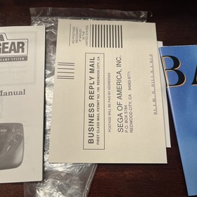 1992 Sega Game Gear Core System Blue Box & Tray parts or repair manual poster 
