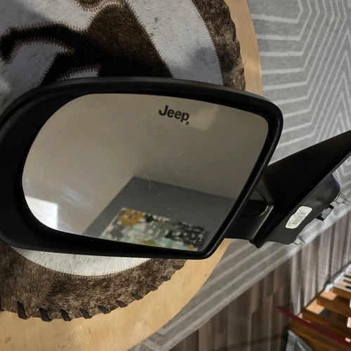 2017-2025 Jeep Compass Left Driver Side Door Mirror OEM Glossy Black Heated