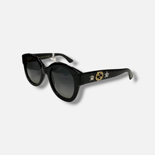 Gucci Women's GG0207S Black Round Sunglasses 51-22-140