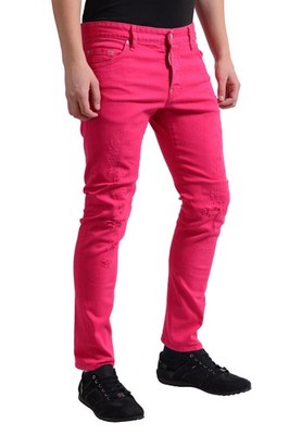 Dsquared2 Sexy Twist Jean Men's Pink Distressed Jeans US 28 34