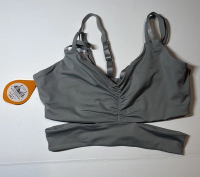 HANDFUL BOUND & DETERMINED BRA SIZE SMALL 34-36 A-C+ Gray Adjustable Straps NWT