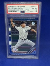 2019 Bowman Draft Chrome Blue Refractor /150 Hayden Wesneski BDC-177 PSA 10 GEM