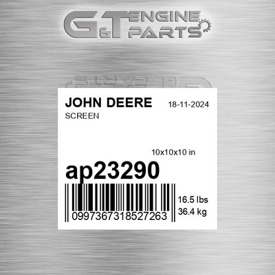 AP23290 SCREEN fits JOHN DEERE (New OEM)