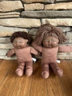 VTG Lot 2 Cabbage Patch Kids Dolls Brown Skin Tone 2004 Play Along Tooth Smile