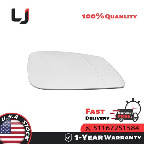 Right Side Mirror Fit For BMW F01 02 07 10 11 Rear Heated Wing Door White Glass