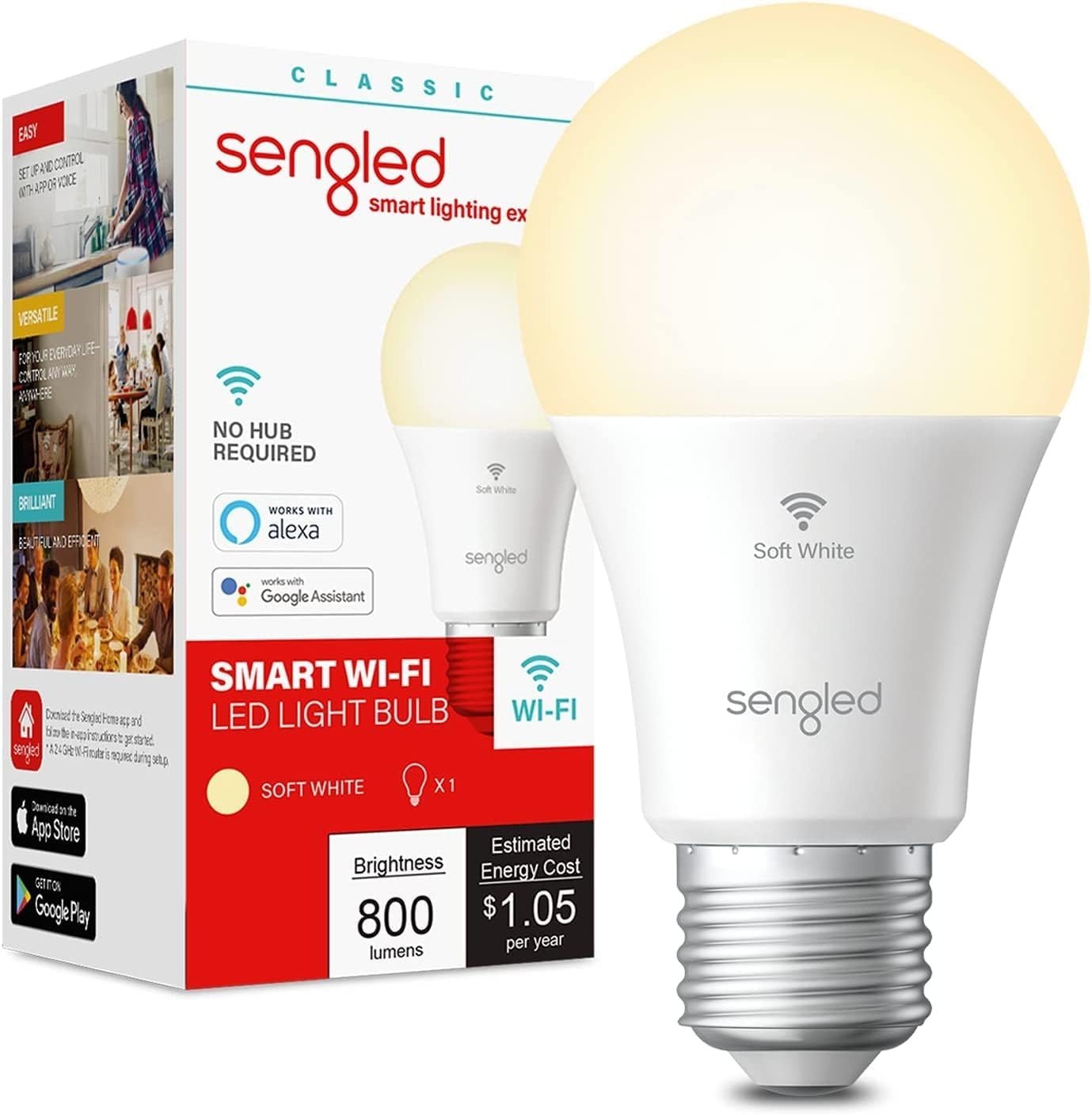 Wifi Led A19 5 Pack 60w Dimmable Alexa Google Home (3-4)