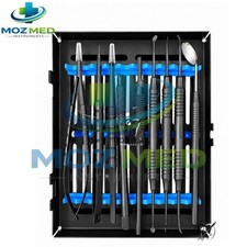 Micro Periodontal Oral Surgery Kit Dental Implant Instruments Set Black Surgical