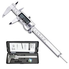 6 inch/150mm Stainless Steel Electronic Micrometer Caliper-LCD Screen-Auto Off