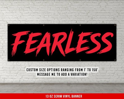 Fearless Motivational Gym Banner - Custom Fitness Wall Art