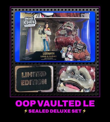 MIB NEW Weta Works LABYRINTH Sarah Ludo Mini Epics 1:10 Fig Set Lot Lmtd Ed OOP