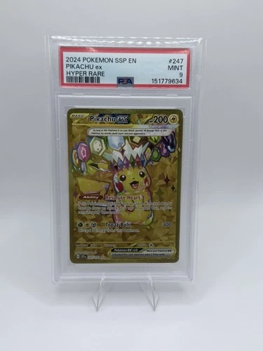 Pikachu EX 247/191 Hyper Rare Ssp En Surging Sparks Pokemon PSA 9