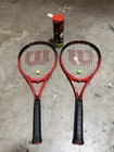 Wilson Pro Staff Red/Black Tennis Racquets Lot of 2 2-Pack Racquet Set — photo 4