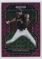 2022 Panini Prizm Draft Picks Neon Pink Velocity Steven Zobac #PDP115 0ug5