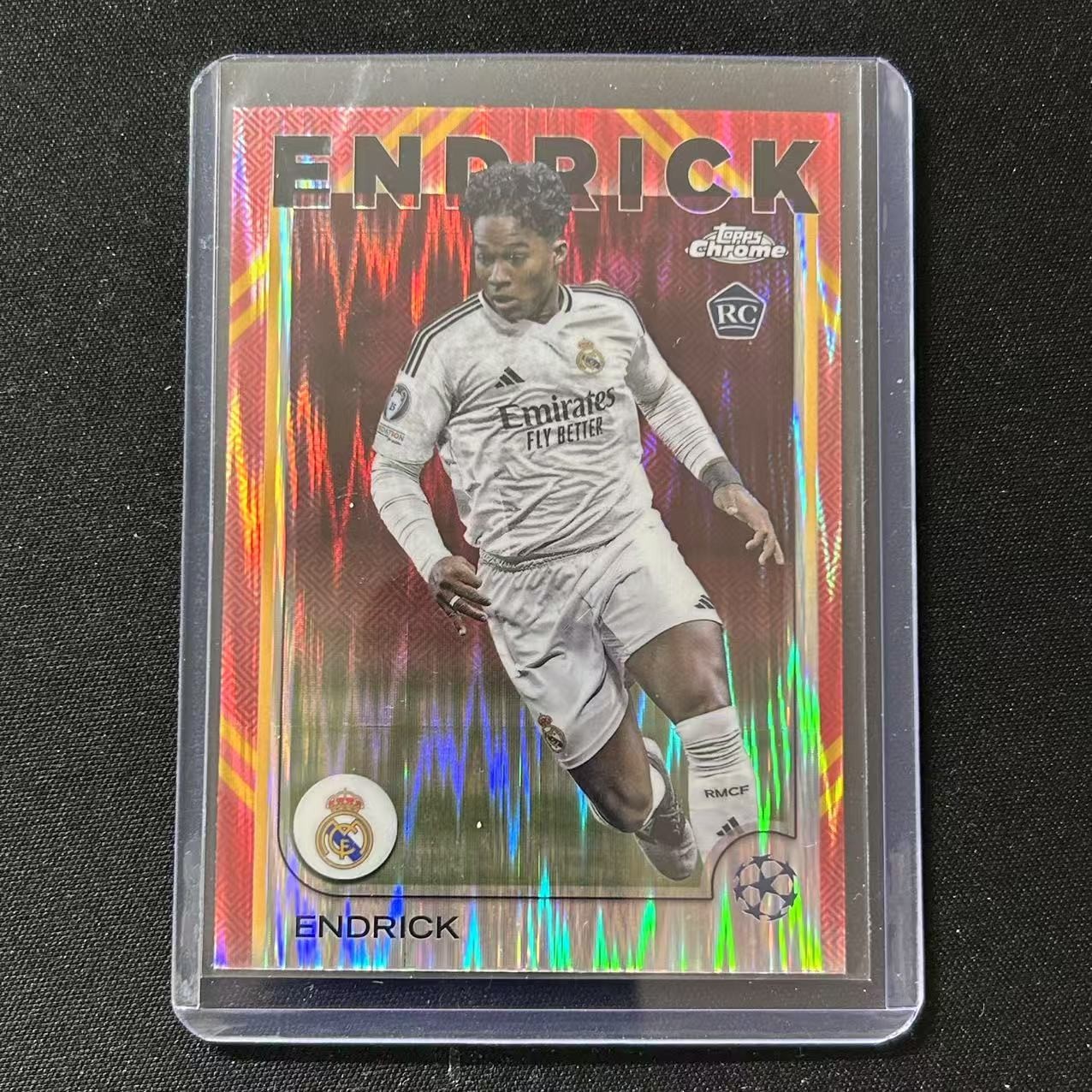 🃏2024-25 TOPPS CHROME UEFA ASIA LIMITED HONGBAO RED GOLD RC ENDRICK #100