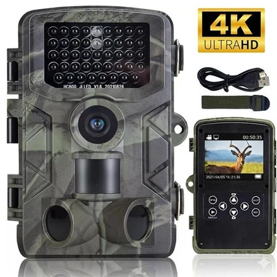 Wildlife Trail Camera 50MP 4K Night Vision Motion Activated Hunting Cam Outdoor - Image 1 of 4