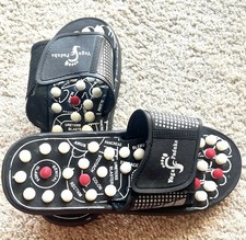 Acupressure Reflexible  Magnetic Therapy Slippers Unisex Foot Massager Size 9