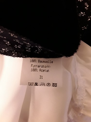 Neu,Berwin &Wolff,Damen Trachtenrock,Sommerrock,Gr. 38,Baumwolle,Blau,Samtband - Bild 6 von 7