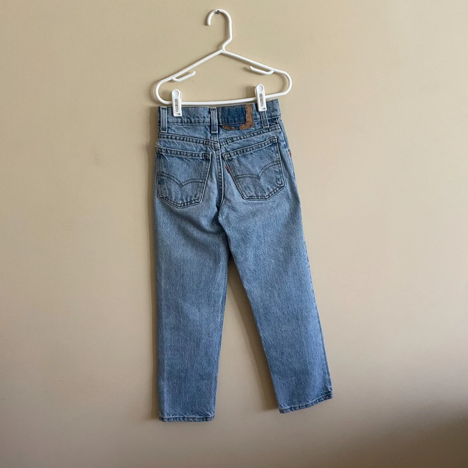 Jeans ajustados vintage Orange Tab Levi's 550 lavado claro 8 hechos en EE. UU. 100 % algodón Foto 2 de 4