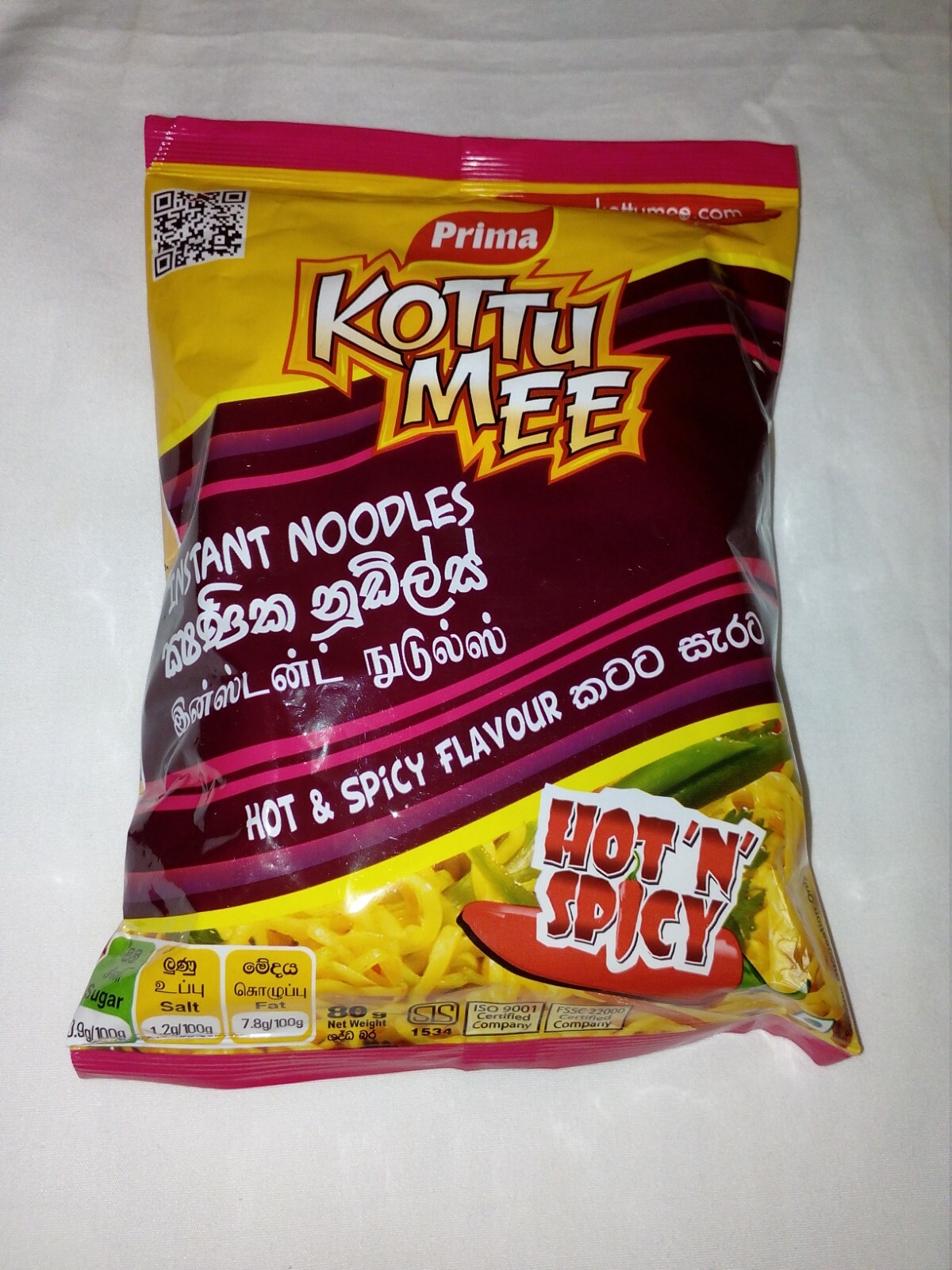 Hot&Spicy Kottumee Instantáneos Paquete Presupuesto Desayuno Almuerzo Cena Tiempo Libre