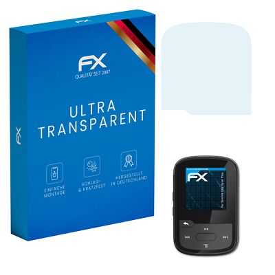 atFoliX 3x Displayschutzfolie für Sandisk Clip Sport Plus Schutzfolie klar Folie
