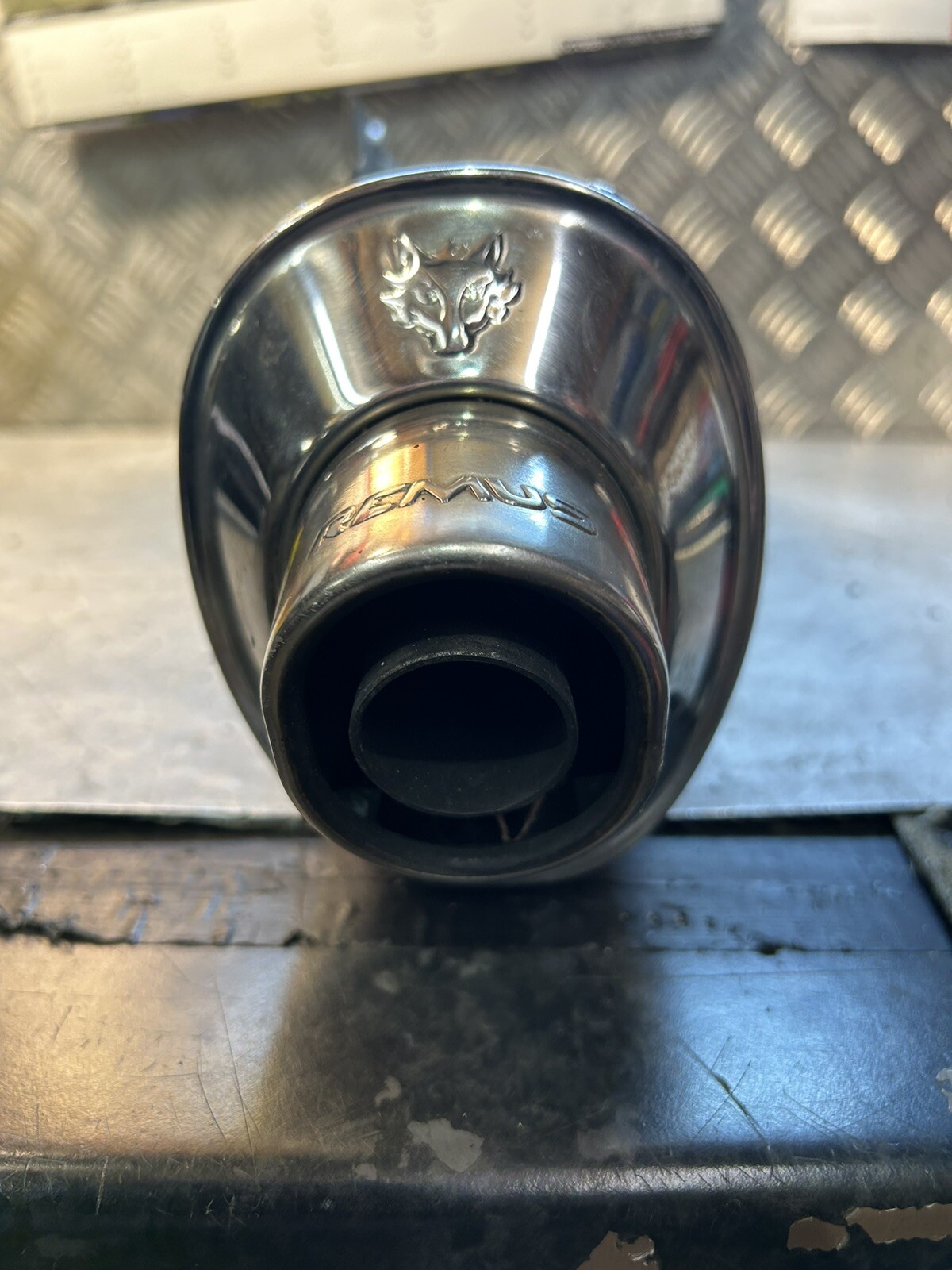 Remus Oval Race Exhaust Can With Baffle 54mm Inlet eBay