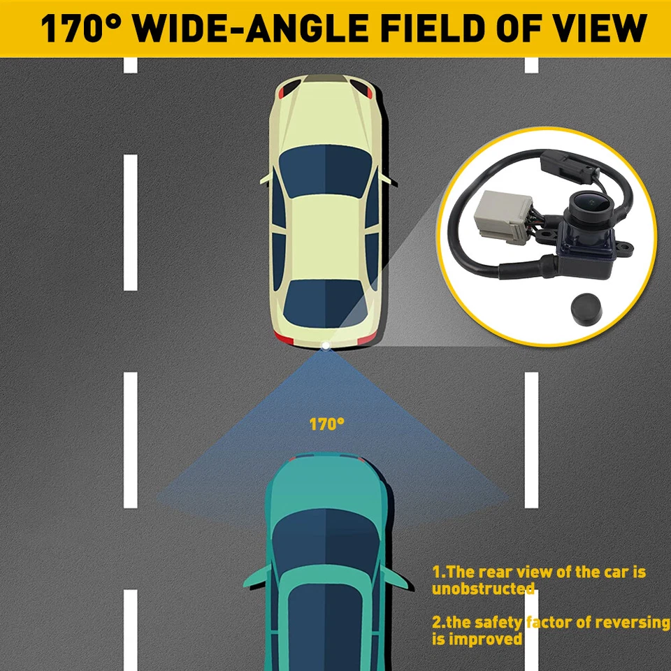 Cámara trasera de seguridad de reversa para Dodge Journey View 2011-2020 56054158AB Foto 3 de 4