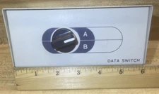 2 Way Data Transfer Switch Box A & B - Untested - Computer Geek Tool IBM Beige