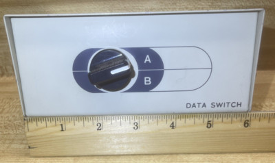 2 Way Data Transfer Switch Box A & B - Untested - Computer Geek Tool IBM Beige
