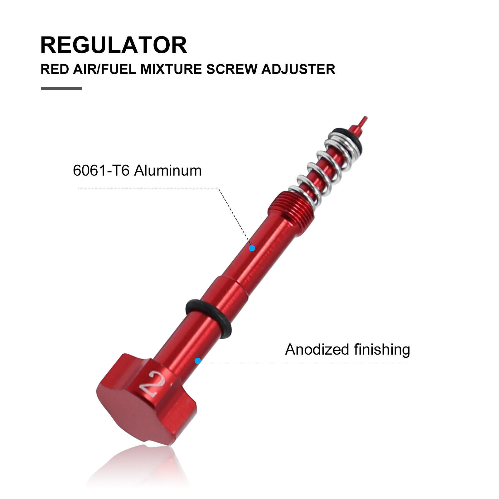 Air Fuel Mixture Screw Adjuster Red Fits For Honda Yamaha Kawasaki