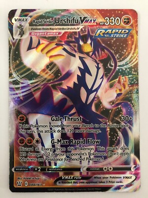 Pokémon TCG Rapid Strike Urshifu VMAX Sword & Shield  088/163 Excellent