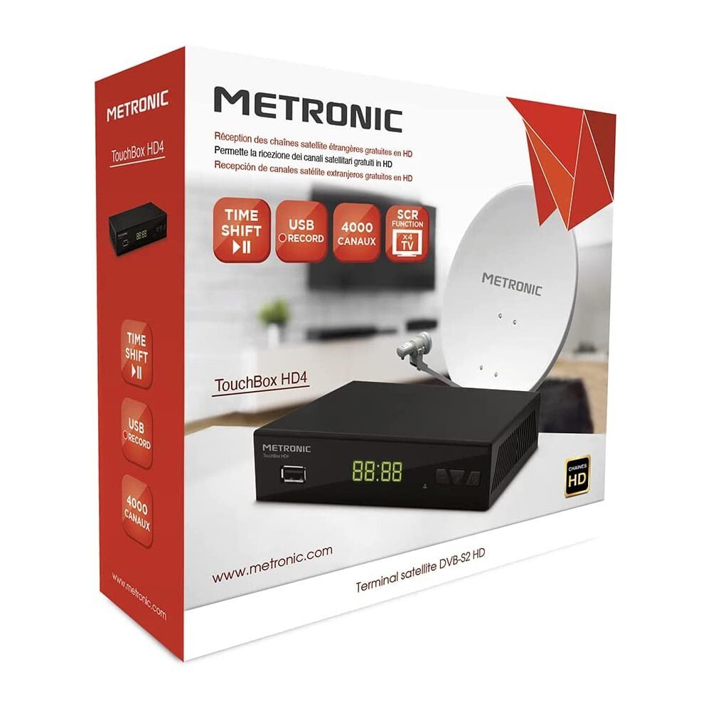 Décodeur satellite récepteur TV HD DVB-S2 Touch Box HD3 avec port USB - 4
