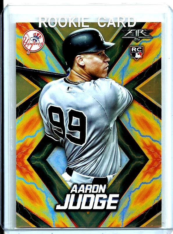 Aaron Judge 2017 Topps Fire Orange # d 115/299 # 62 *Rookie* RC Yankees - Image 3 of 3