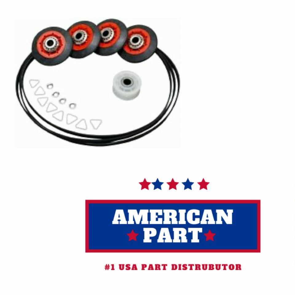 AMERICANPART For Whirlpool Kenmore Dryer Repair Kit - Belt Pulley & Rollers # PM2069013X55X24