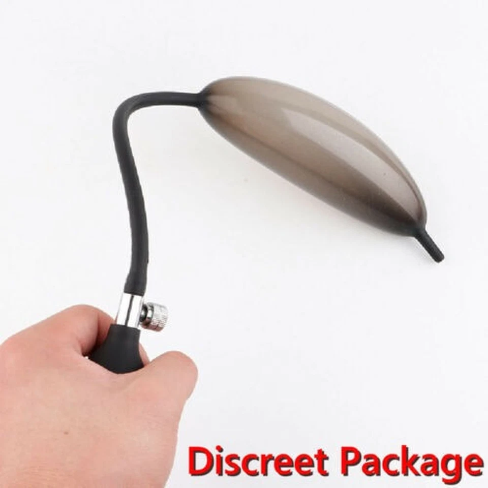 Enchufe inflable de silicona masculino para pene sonidos sonido tubo juguetes sexuales BDSM Foto 2 de 4