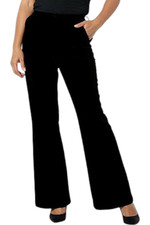 C Wonder by Christian Siriano Women's Velvet Trouser Pant Black
