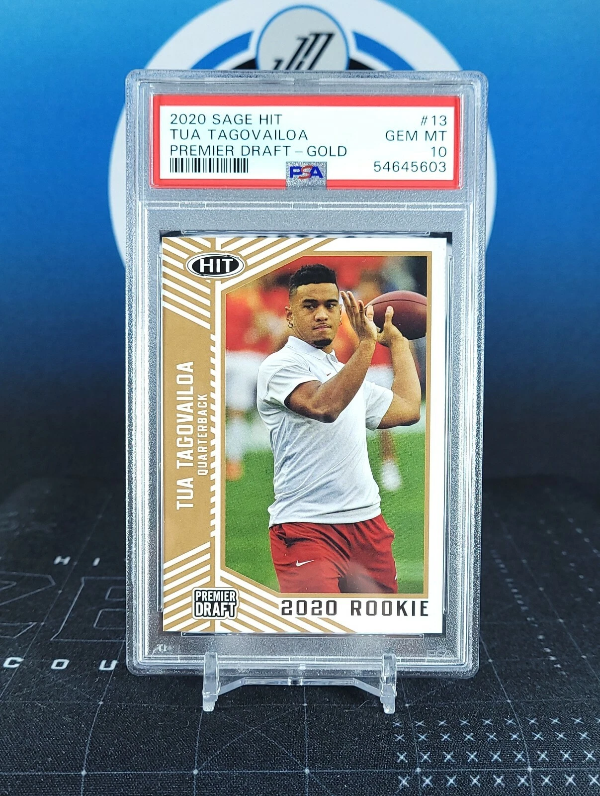 Tua Tagovailoa Sage Hit Premier Draft #13 Gold