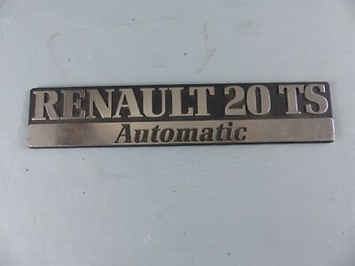 Insigne Logo Métal Aluminium RENAULT 20 R20 TS - Sigle Vintage Pour Voiture Classique, Occasion